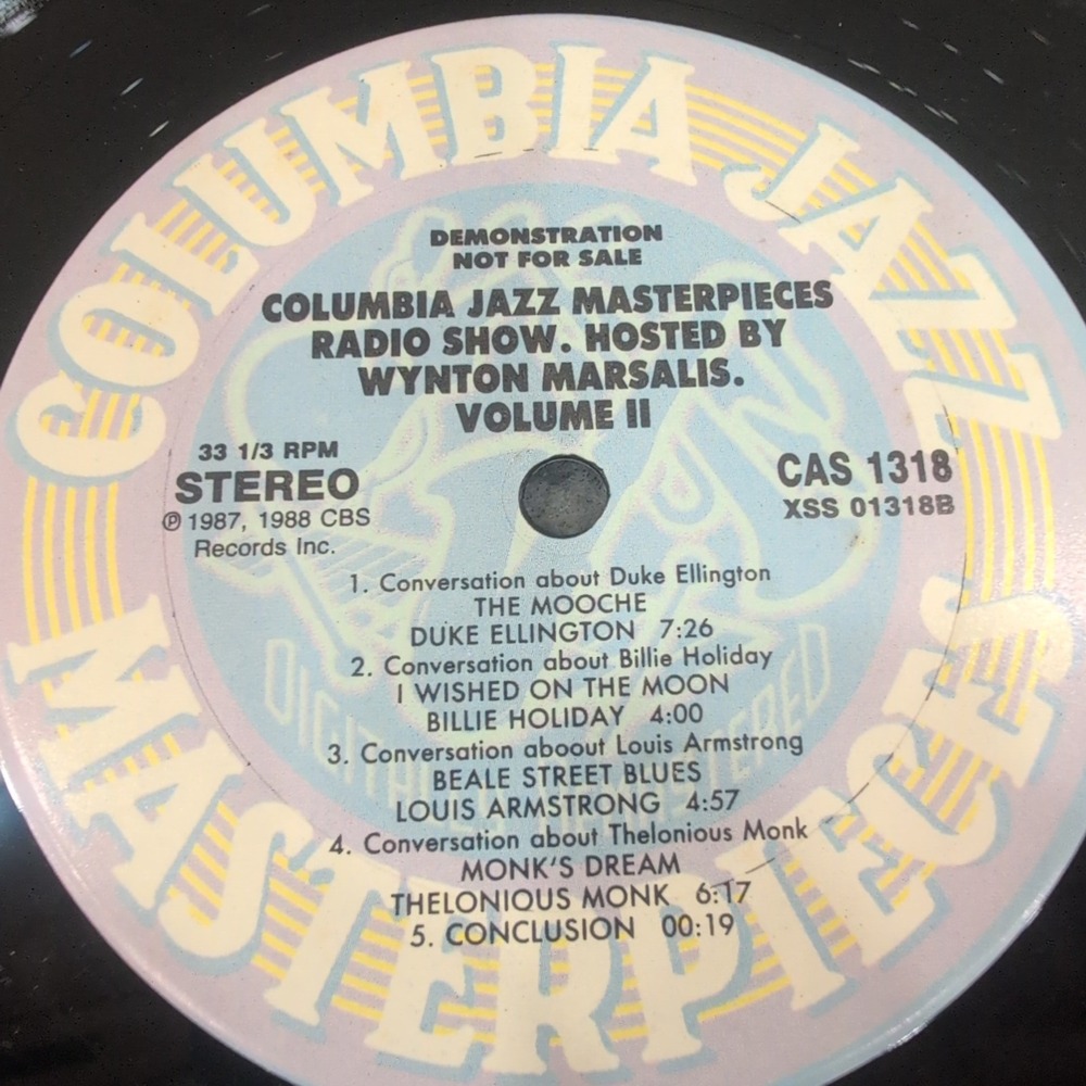 Columbia Jazz Masterpieces Radio Show Vol II Wynton Marsalis Vinyl LP CAS 1318 - Picture 6 of 7
